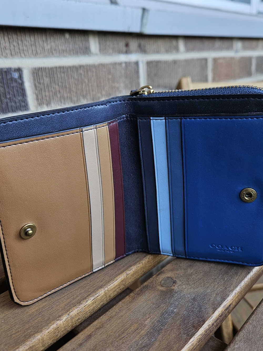 Coach Colorblock Leather Wallet